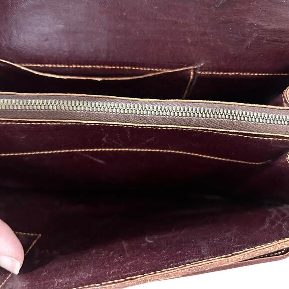 Vintage Hand Tooled Raised Flower Leather Purse Boho 70's Festival Hippy - Picture 11 of 16